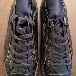 Men's Black Leather Sneakers
